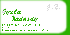 gyula nadasdy business card